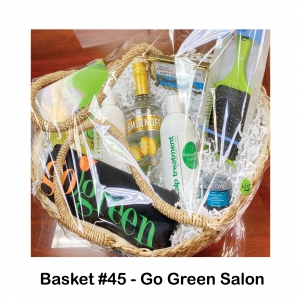 $10 Gift Card to Dimitre’s,
9 Chances to Feel Good Book,
Fruit Shampoo & Conditioner,
Go Green Salon T-shirt,
Green Square Wet Brush,
Lancome Sunscreen,
Pineapple Charm Bracelet
