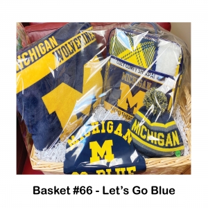 U of M Blanket,
U of M Hat,
U of M Pillow,
U of M Women’s 
Medium T-shirt
