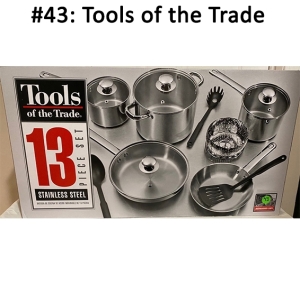 A Tools of the Trade pots and pans set.