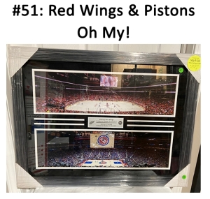 A framed Red Wings photo.