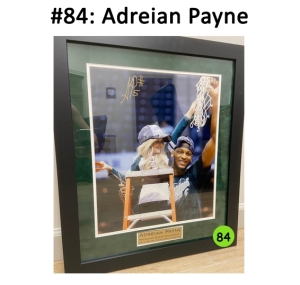 An Adreian Payne autographed, framed photo.