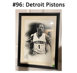 A Reggie Jackson autographed, framed photo.